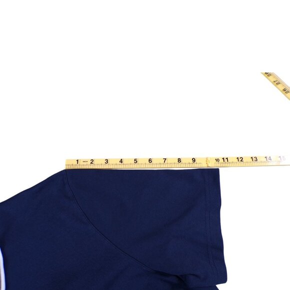 TED BAKER LONDON Galton Tipped Cotton Blend Polo Navy - size 6 (2XL) #519 - Picture 7 of 9